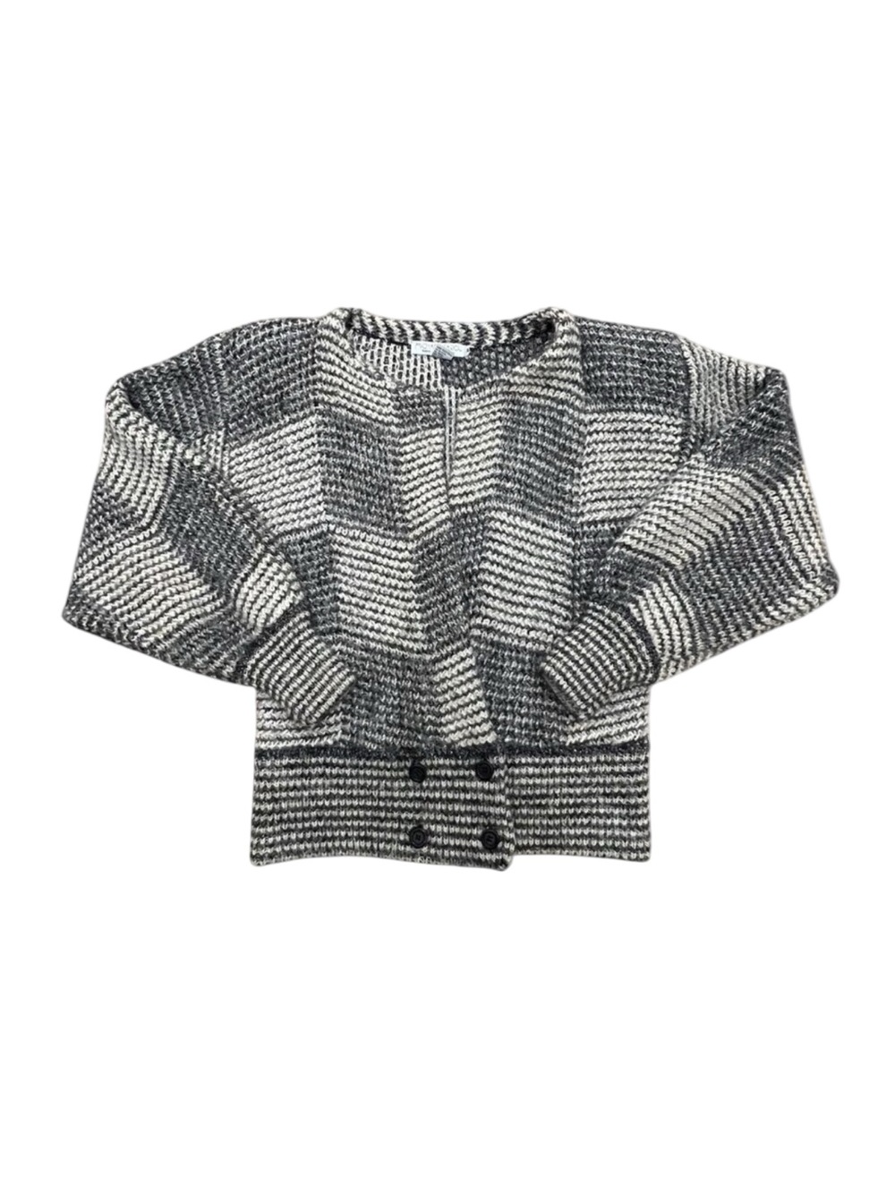 Women’s Vintage 1990s Michael Carol Grey Wool Sweater Textured Knit
